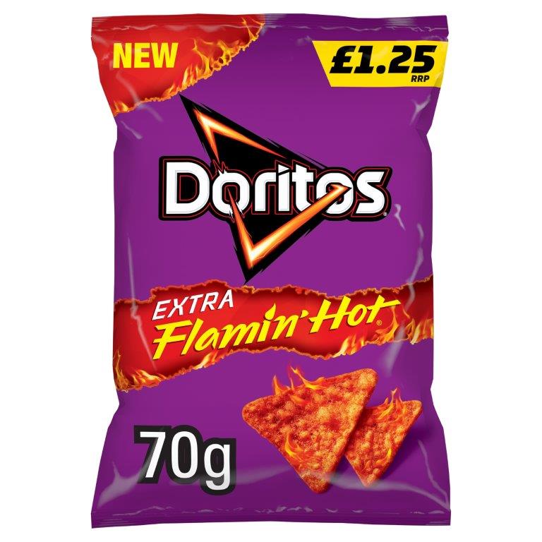 Doritos Extra Flamin Hot 70g PMP NEW