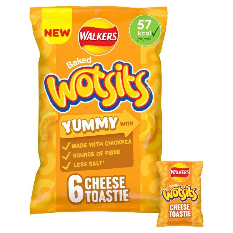 Walkers Wotsits Cheese Toastie 6pk (6 x 12g) 72g NEW