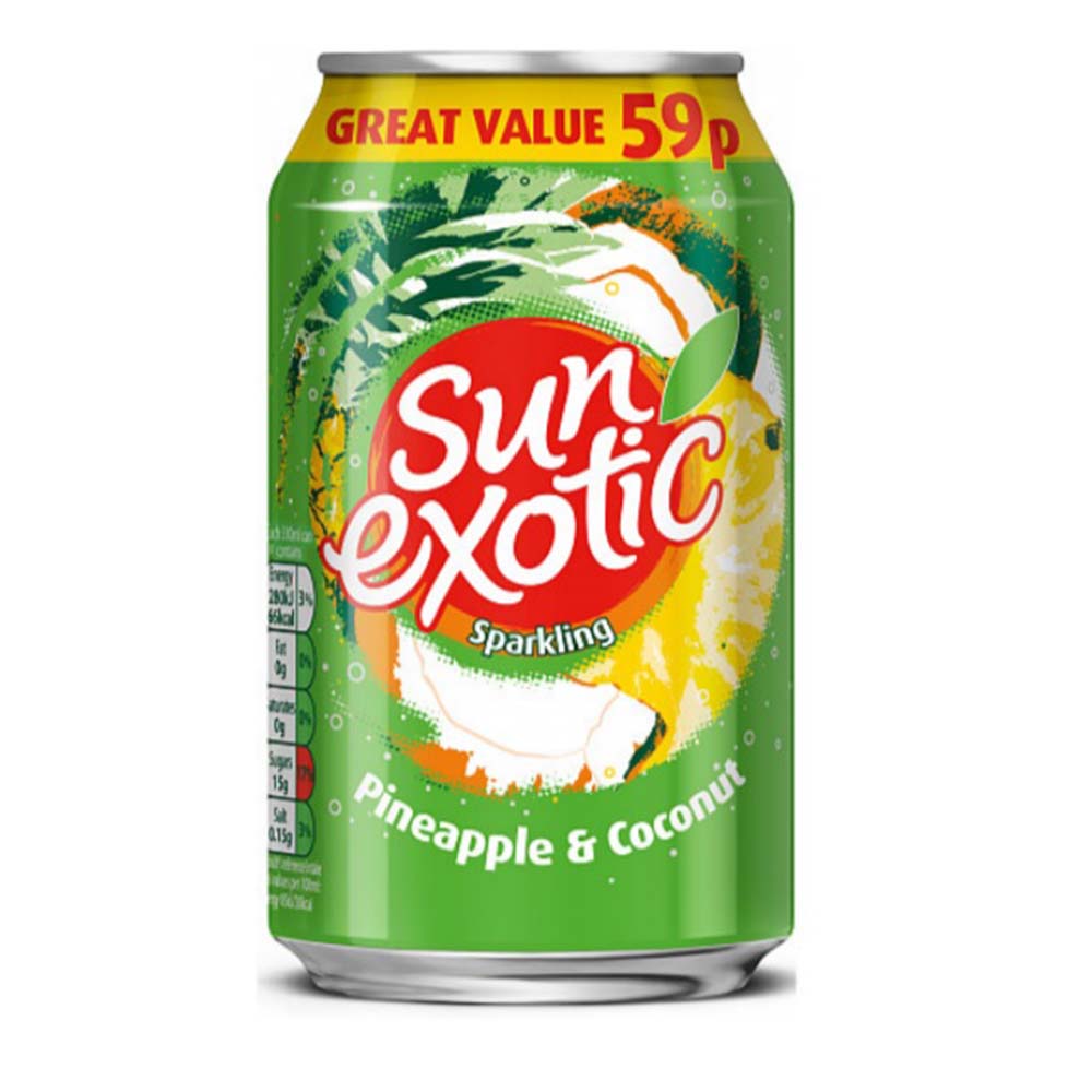 Sun Exotic Juice Sparking Pineapple & Coconut Can PM 59p 330ml