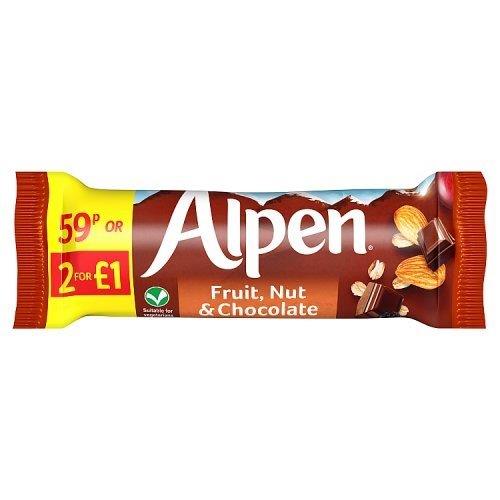 Alpen Bar Fruit, Nut & Choc PM 59p or 2 for £1.00 29g