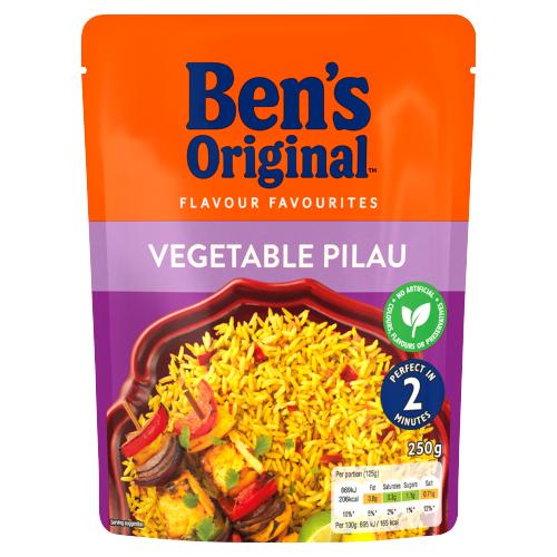 Ben's Original Rice Ready To Heat Vegetable Pilau 250g
