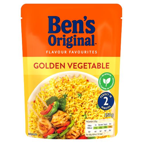 Bens Original Golden Veg Rice Ready To Heat 250g