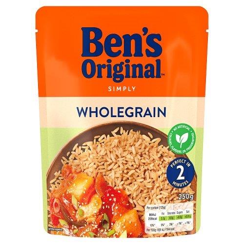 Bens Original Wholegrain Rice Ready To Heat 250g