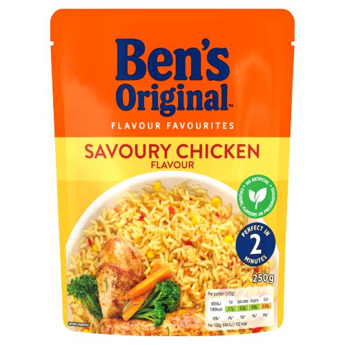 Bens Original Savoury Chicken Rice Ready To Heat 250g