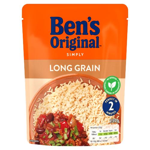 Bens Original Long Grain Rice Ready To Heat 250g