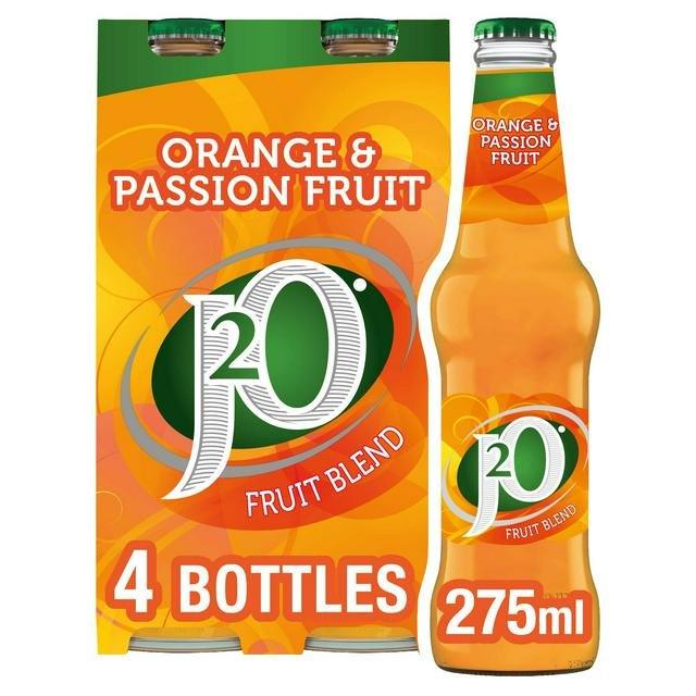 J2O Orange & Passion Fruit Glass 4pk (4 x 275ml)