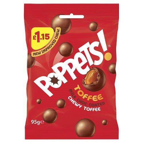 Poppets Milk Chocolate Toffee Bag PM £1.15 95g