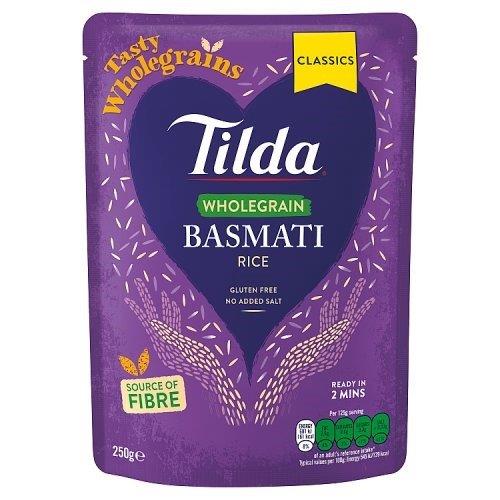 Tilda Microwave Steamed Brown Basmati Rice 250g