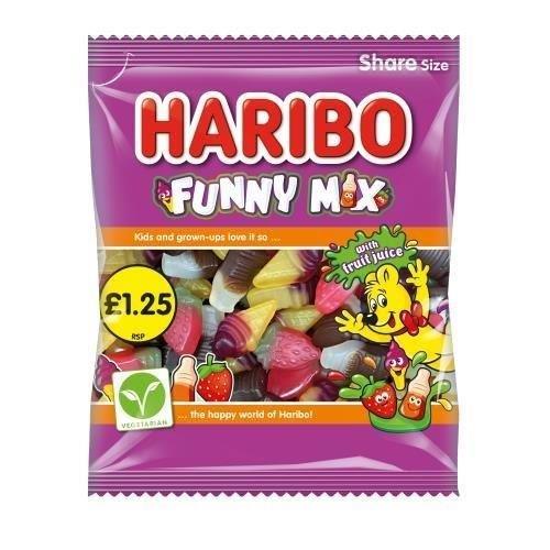 Haribo Bag Funny Mix PM £1.25 140g (Vegetarian)