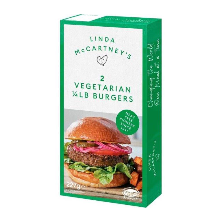 Linda McCartneys 2 Vegetarian Quarter Pounders 227g