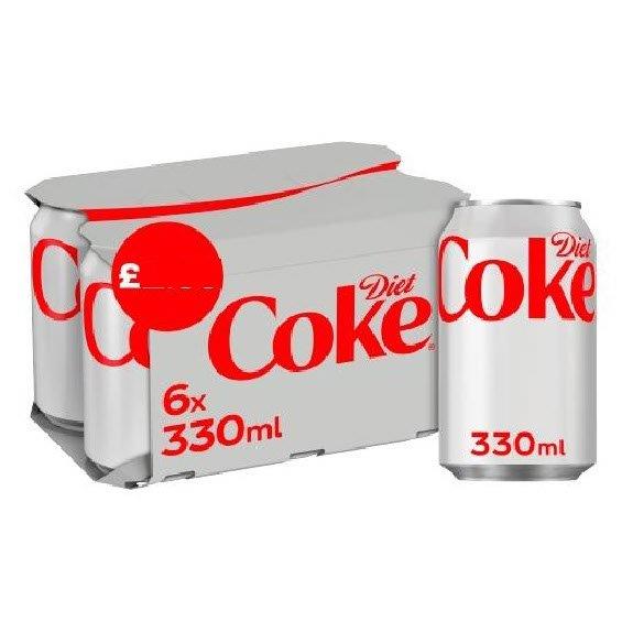 Coke Diet Zero Sugar Can 6pk (6 x 330ml) PM £3