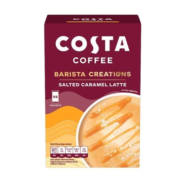 Costa Salted Caramel Latte Sachets 6pk (6 x 17g) 102g