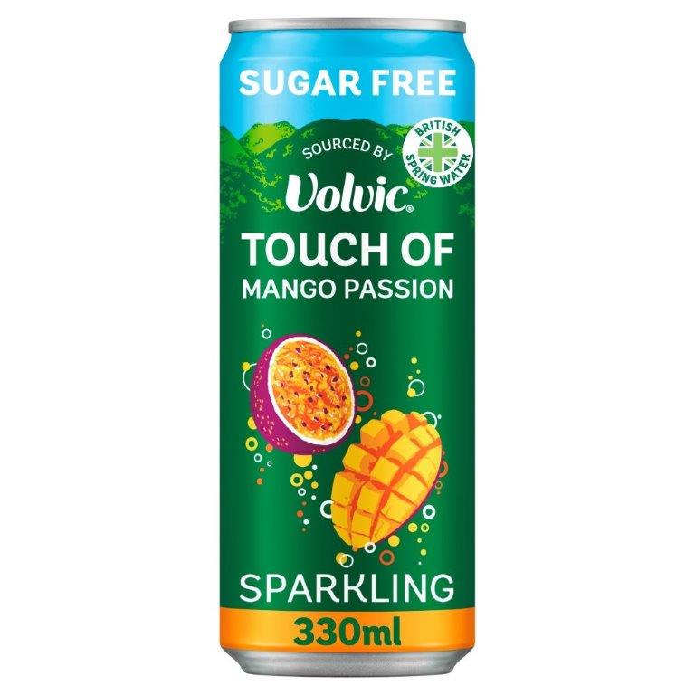 Volvic Touch of Mango Passion Sparkling Water NAS 330ml NEW