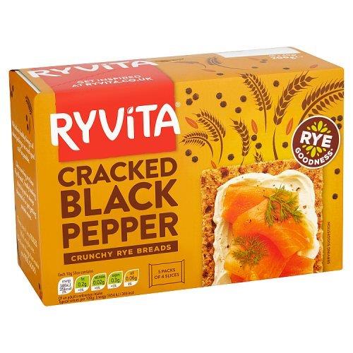 Ryvita Cracked Black Pepper Crunchy Rye Breads (5 x 40g) 200g