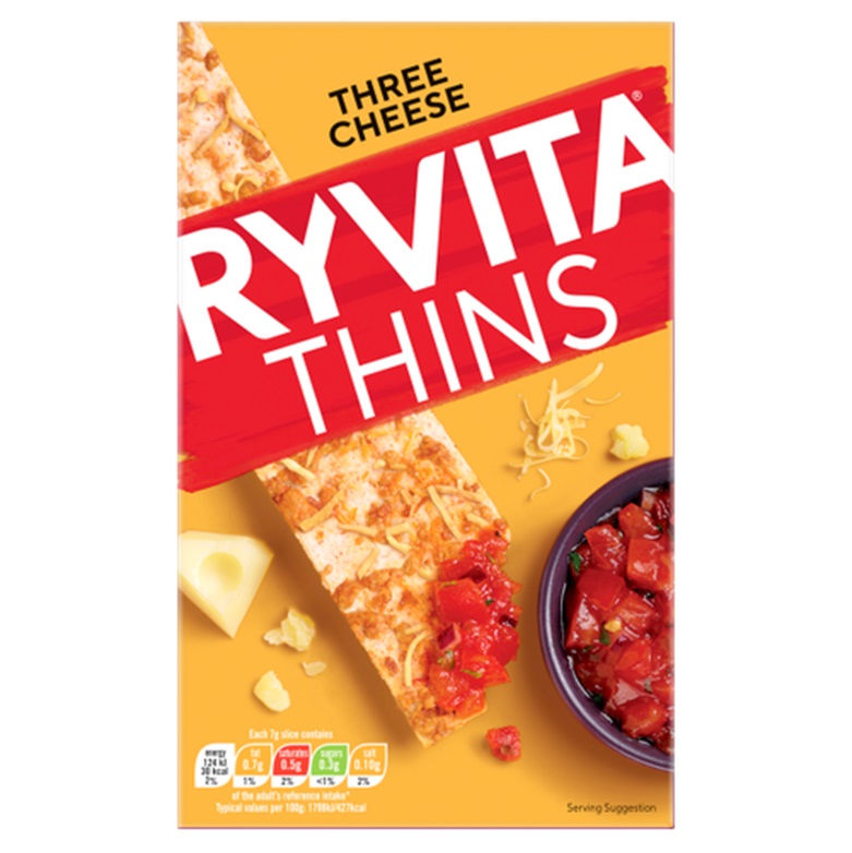Ryvita Thins Three Cheese 125g