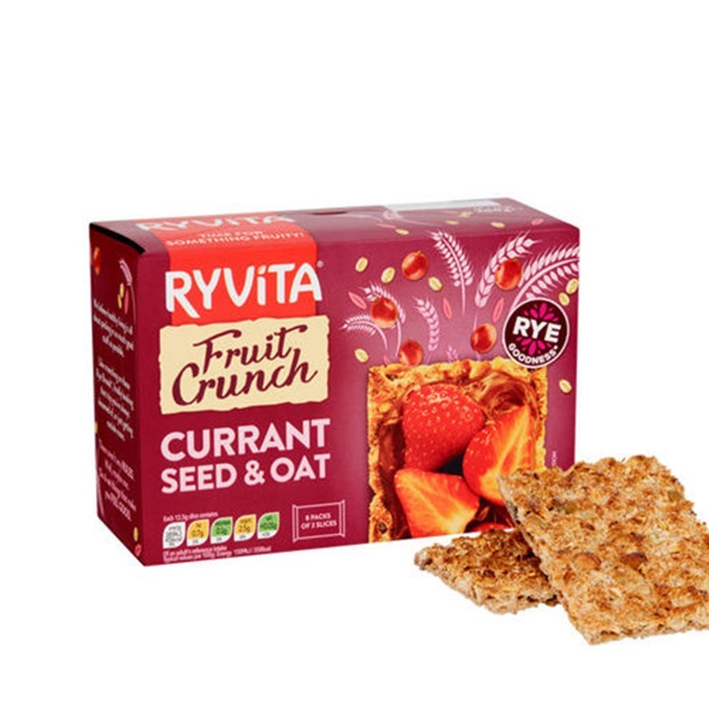 Ryvita Fruit Crunch Currant Seed & Oat (8 x 25g) 200g