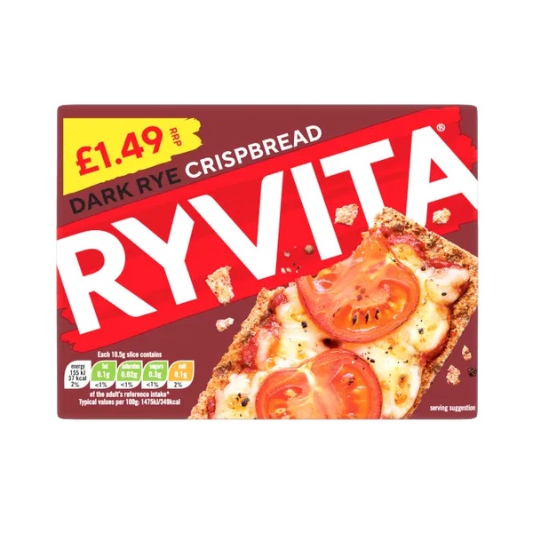 Ryvita Crispbread Dark Rye 200g PMP £1.49