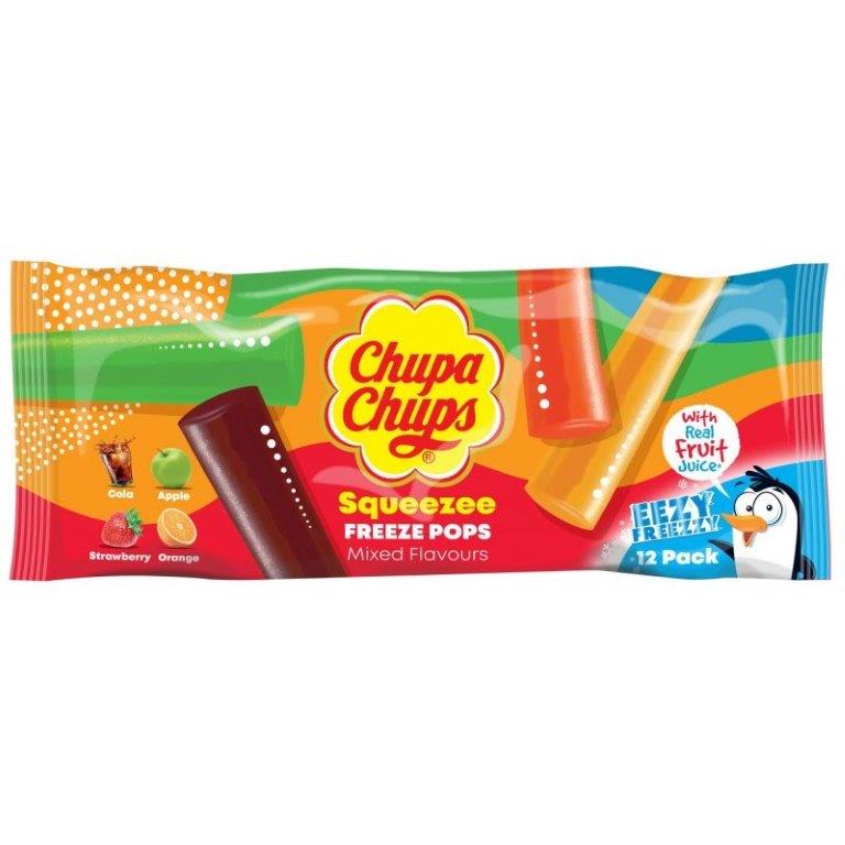 Chupa Chups Squeezee Freeze Pops 12pk 600ml NEW