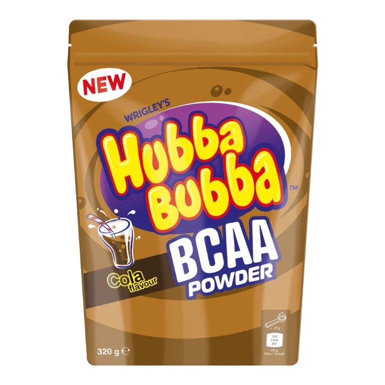 Hubba Bubba Blue Raspberry BCAA Powder Pouch 320g NEW