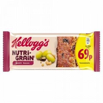 Kelloggs Nutri Grain Bar Elevenses Raisin Bake PM 69p 45g