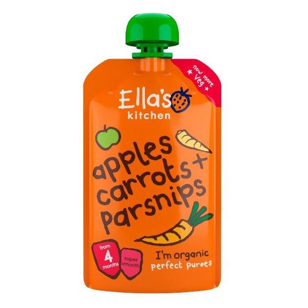 Ellas Kitchen Organic Baby Food 4M+ Apple Carrots & Parsnips 120g