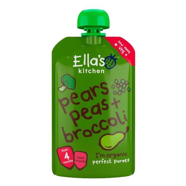 Ellas Kitchen Pears Peas Broccoli 4 Months 120g