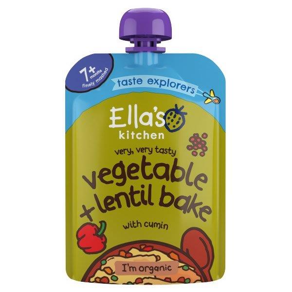 Ellas Kitchen Organic Baby Food 7M+ Veg & Lentil Bake 130g