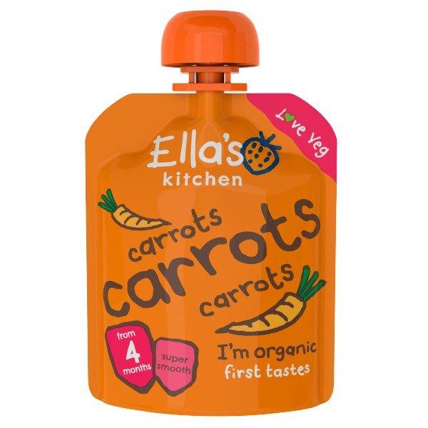 Ellas Kitchen Organic Carrots First Tates Baby Pouch 4+ Months 70g