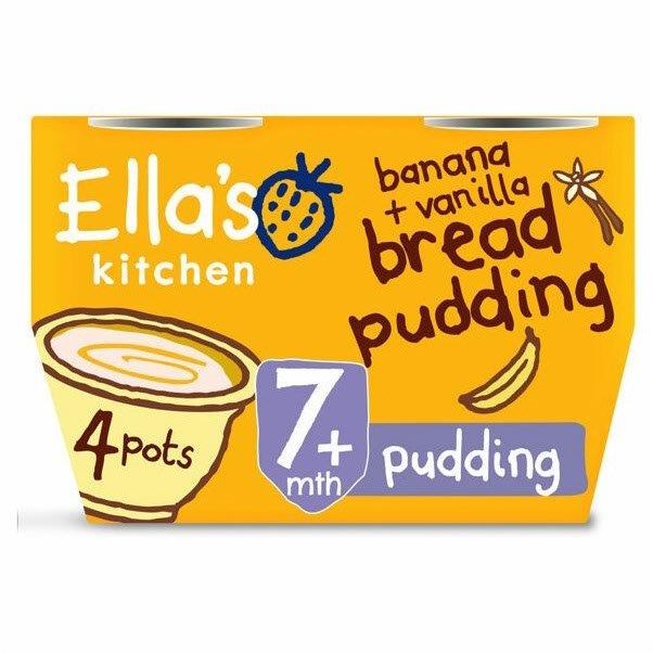 Ellas Kitchen Banana and Van Bread Pudding (4 x 80g) 320g