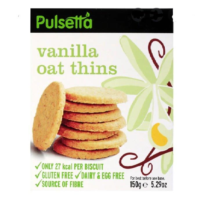Pulsetta Oat Thins Gluten Free Vanilla 150g