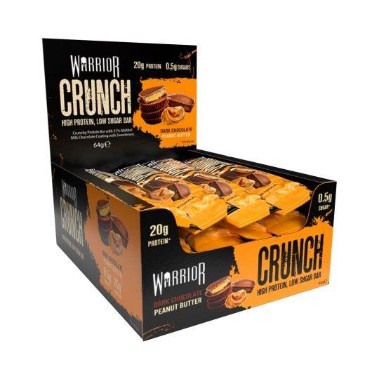 Warrior Crunch Protien Bar Dark Choc Peanut Butter (12 x 64g) 768g