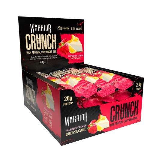 Warrior Crunch Protien Bar Raspberry Lemon Cheesecake (12 x 64g) 768g