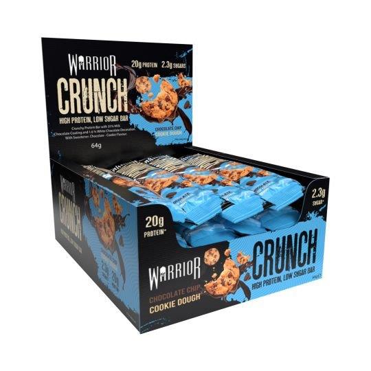 Warrior Crunch Protien Bar Choc Chip Cookie (12 x 64g) 768g