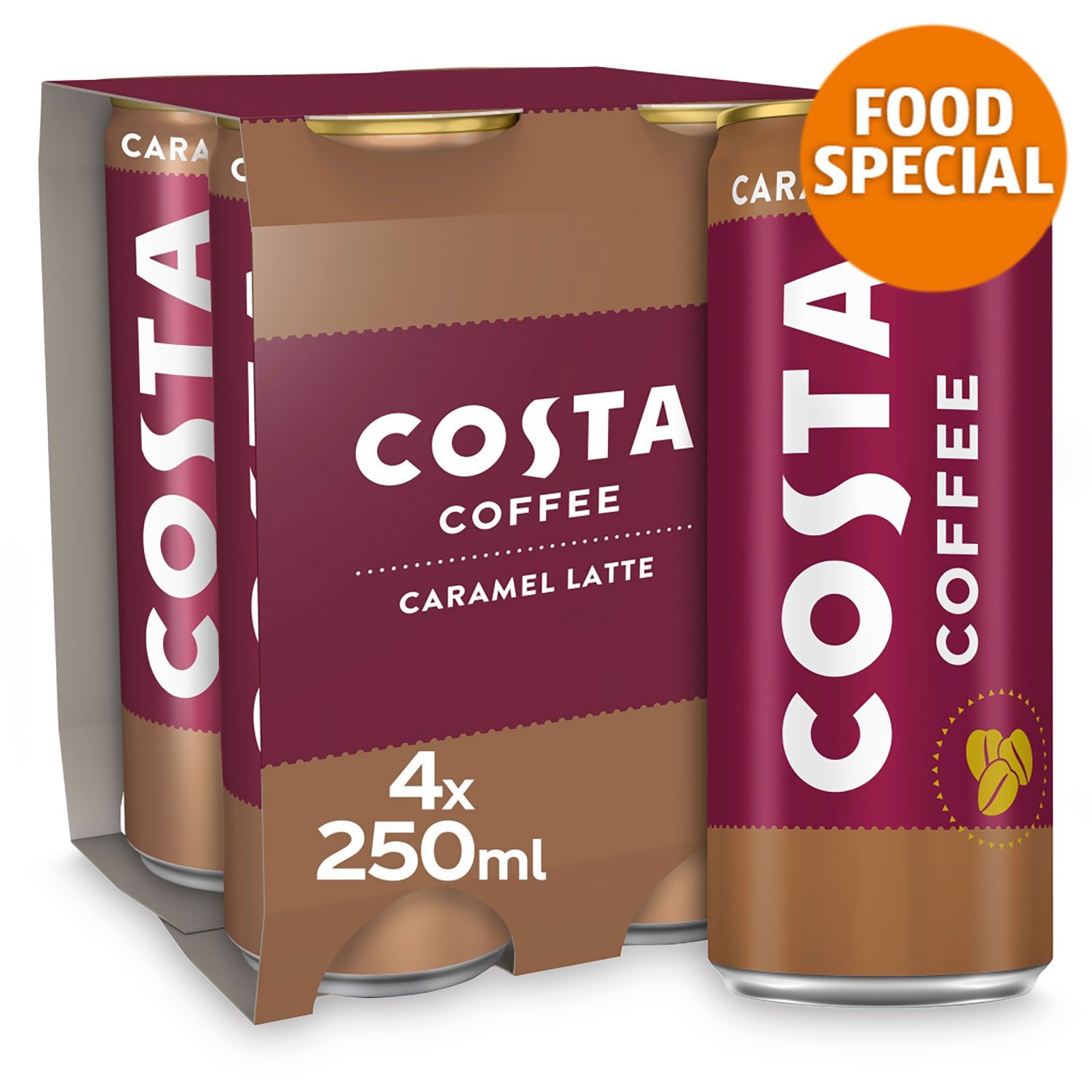 Costa Coffee Caramel Latte 4pk 4 x 250ml