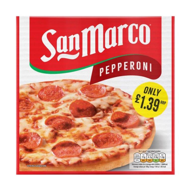 San Marco Thin Pepperoni Pizza 253g PM £1.39