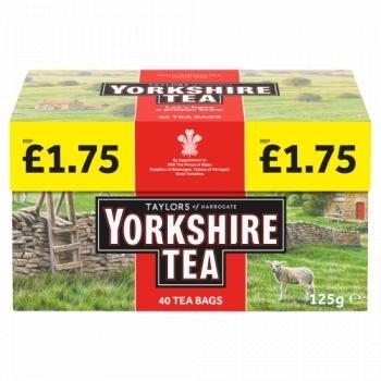 Yorkshire Tea Bags 40s PM £1.75 125g