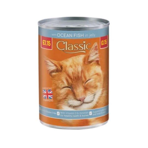 Classic Cat Food Ocean Fish in Jelly Can PM £1.15 400g