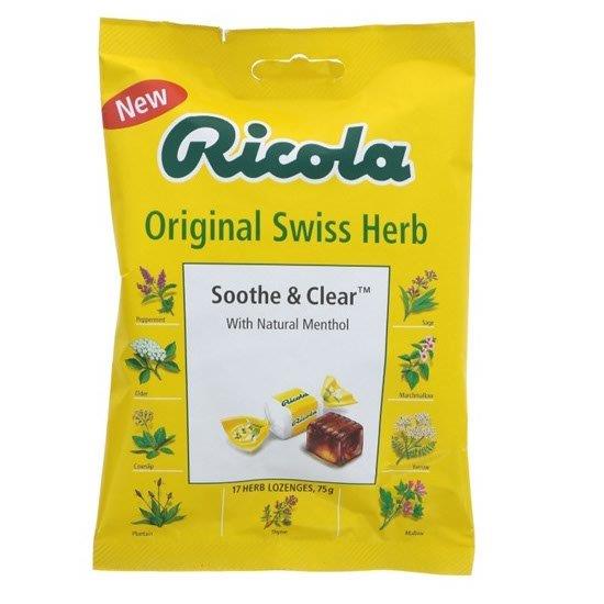 Ricola Original Swiss Herb Bag 75g NEW