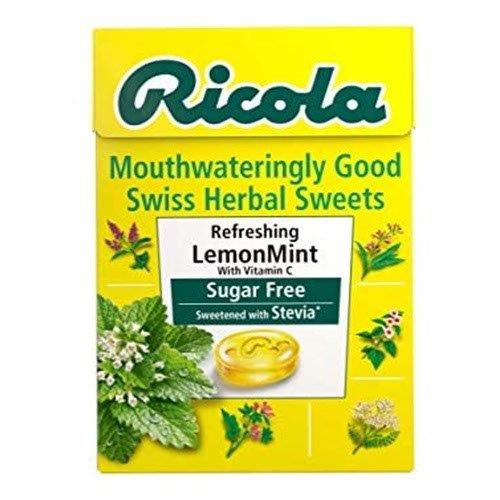 Ricola Lemon Mint Sugar Free Swiss Herbal Sweets Box 45g