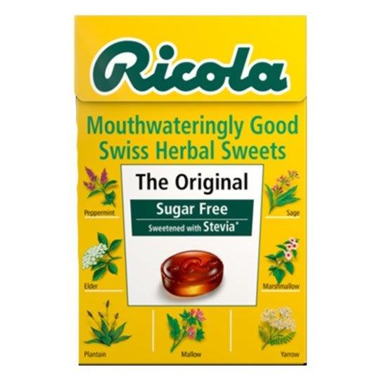 Ricola The Original Swiss Herbl Sweets Sugar Free Box & Stevia 45g
