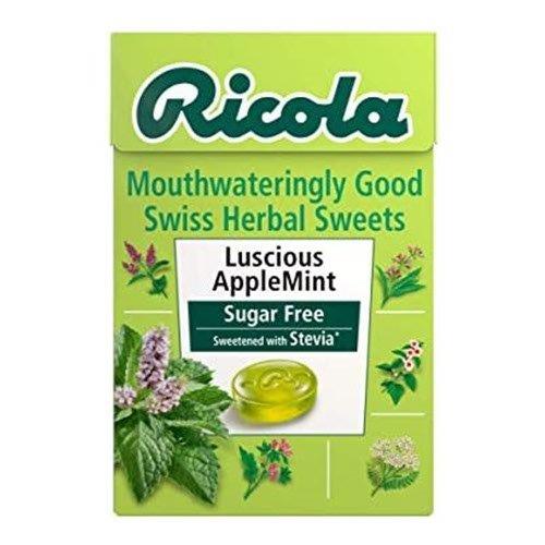 Ricola Apple Mint Sugar Free Swiss Herbal Sweets Box 45g