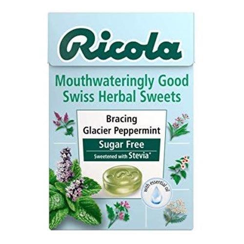 Ricola Glacier Peppermint Sugar Free Swiss Herbal Sweets Box 45g