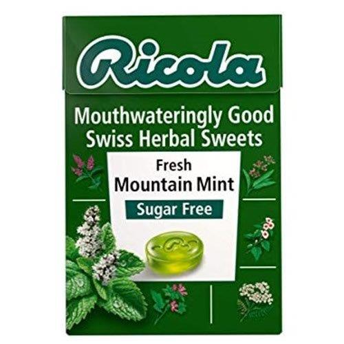 Ricola Mountain Mint Sugar Free Swiss Herbal Sweets Box 45g
