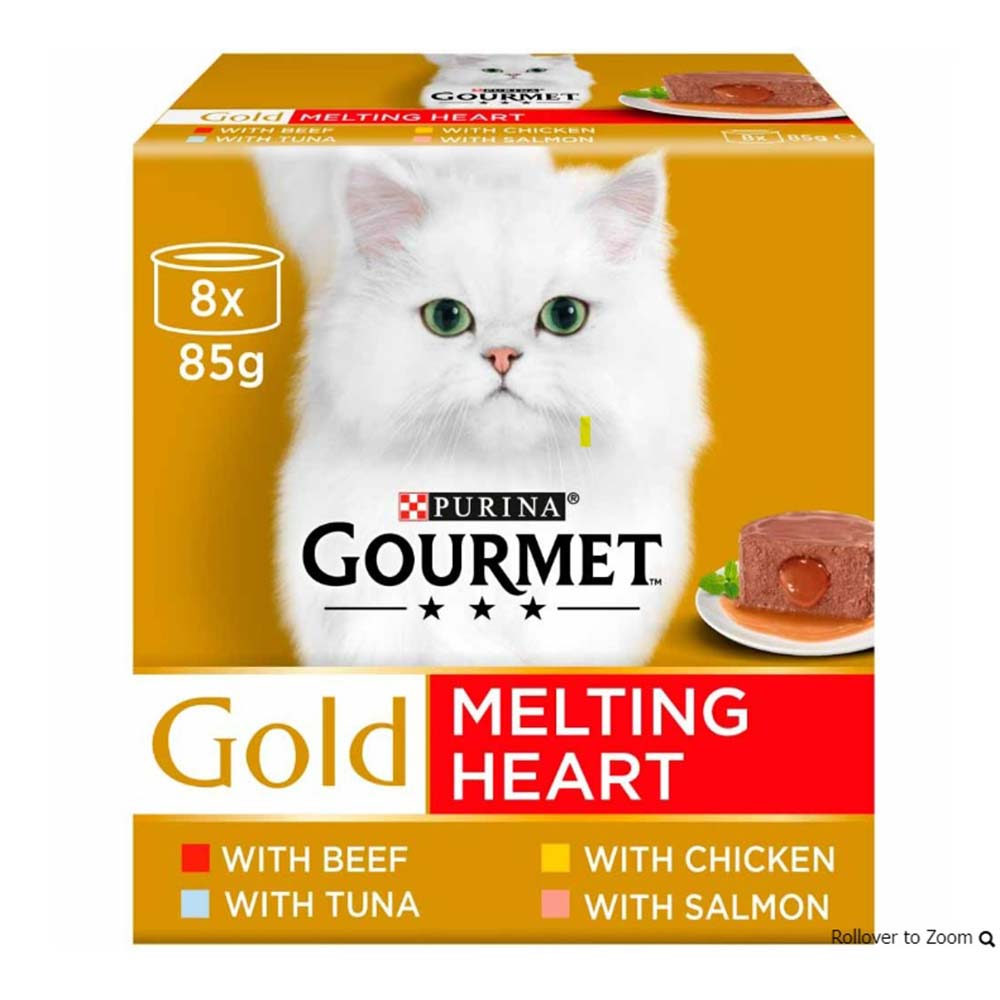 Gourmet Gold Cat Food Melting Heart Meat & Fish 8pk (8 x 85g)