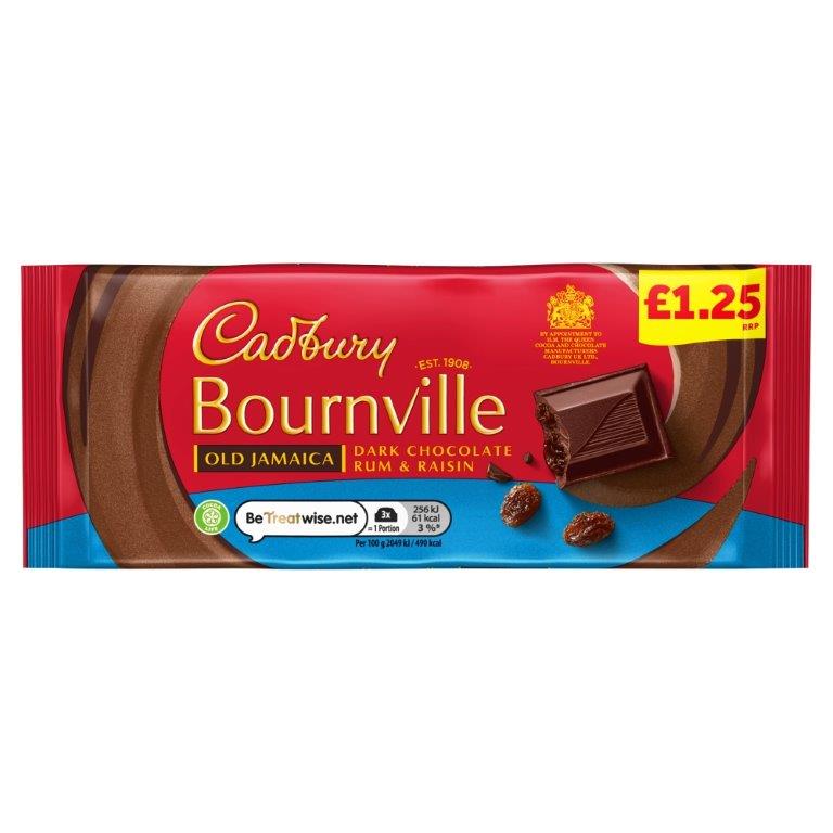 Cadbury Bournville Old Jamaica PM £1.25 100g