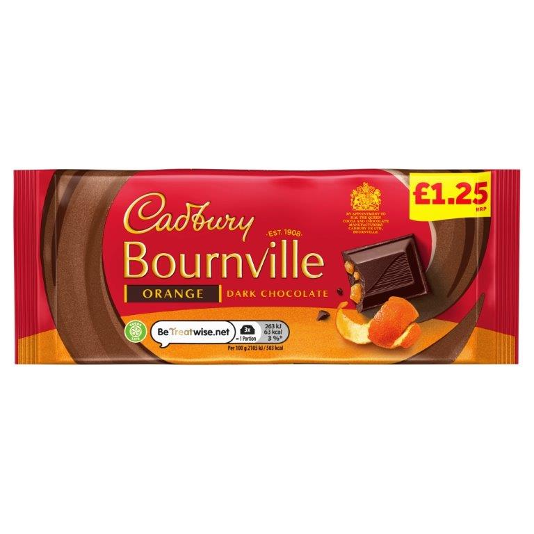 Cadbury Bournville Orange PM £1.25 100g