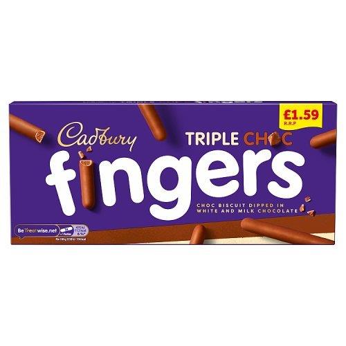 Cadbury Triple Choc Fingers PM £1.59 110g NEW