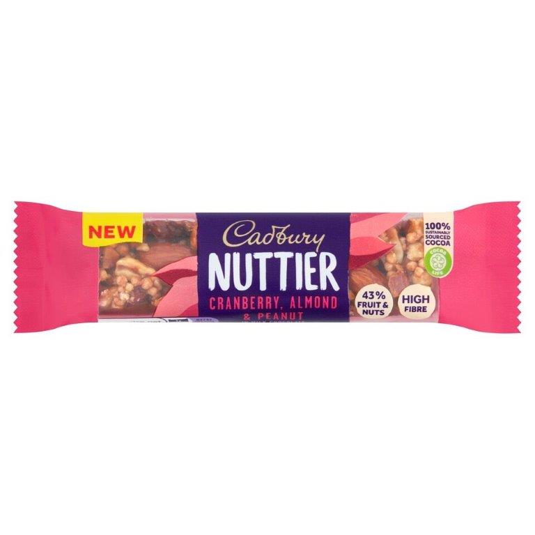 Cadbury Nuttier Almond & Cranberry Choc Bar 35g