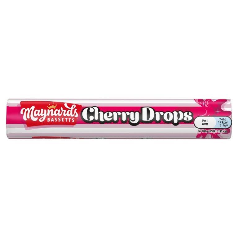 Maynards Bassetts Cherry Drops Roll 45g