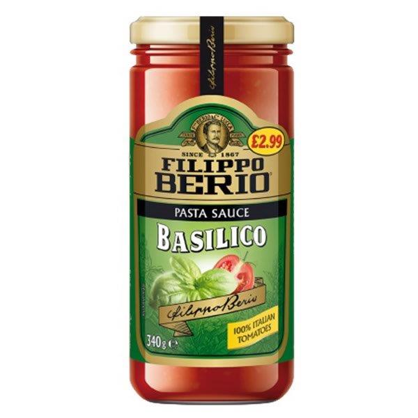 Filippo Berio Basilico Pasta Sauce PM £2.99 340g